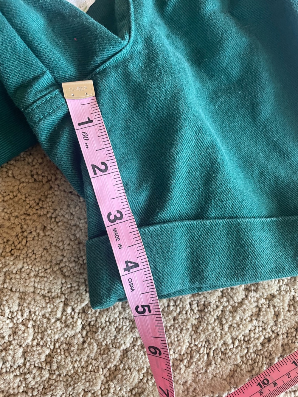 Vintage dark green Jennifer Moore cottagecore patchwork upcycled shorts - Picture 6 of 16